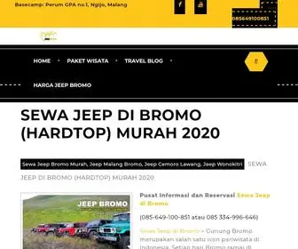 Sewajeepdibromo.com(Pusat informasi dan reservasi Sewa Jeep di Bromo dari Berbagai jalur) Screenshot