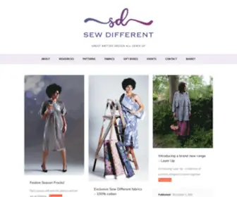 Sewdifferent.co.uk(Sewing patterns & boutique fabrics) Screenshot