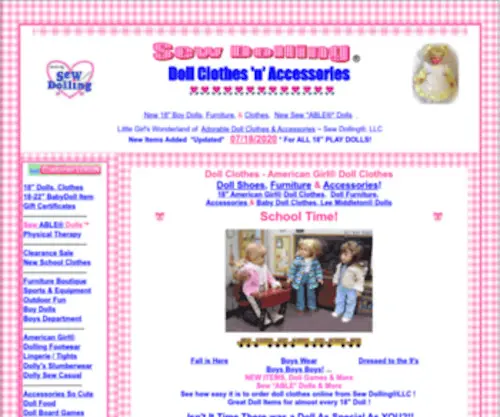 Sewdolling.com(Doll clothes) Screenshot