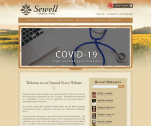 Sewellfuneralhome.com(Sewell Funeral Home) Screenshot