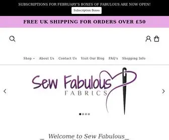 Sewfabulousfabrics.co.uk(Sew Fabulous Fabrics) Screenshot