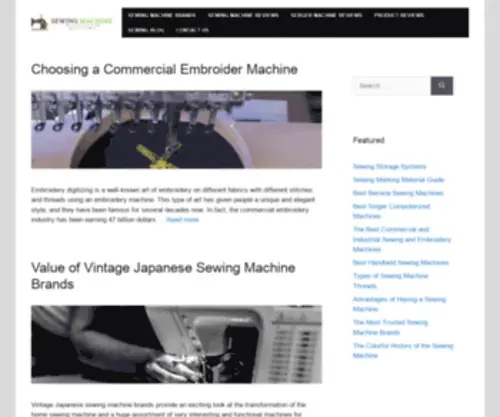 Sewingmachineshopper.com(Sewing Machine Reviews) Screenshot