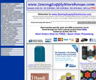 Sewingsupplywarehouse.com(Welcome SewingSupplyWarehouse Customers) Screenshot