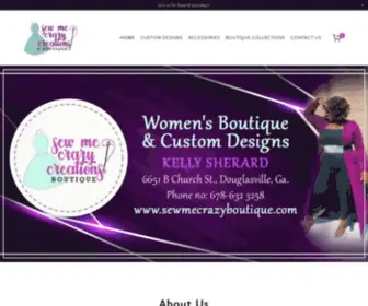 Sewmecrazyboutique.com(Sew Me Crazy Creations & BoutiqueSew Me Crazy Creations & Boutique) Screenshot