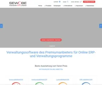 Sewobe.com(Online Software für Mitgliederorganisationen) Screenshot