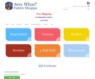 Sewwhatfabricshoppe.com(Fabric Shoppe) Screenshot