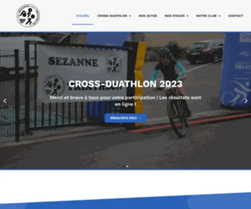 Sezanne-Triathlon.com(Page d'accueil) Screenshot