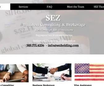 Sezholding.com(Business consulting and brokerage) Screenshot