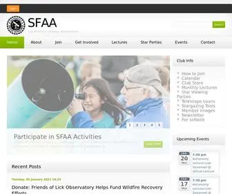 Sfaa-Astronomy.org(San Francisco Amateur Astronomers) Screenshot