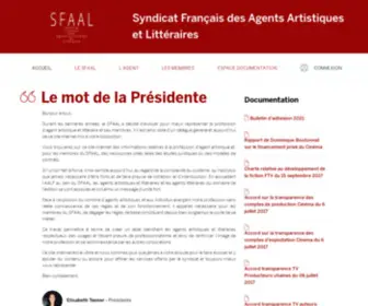 Sfaal.fr(Syndicat Francais des Agents Artistiques et Littéraires) Screenshot