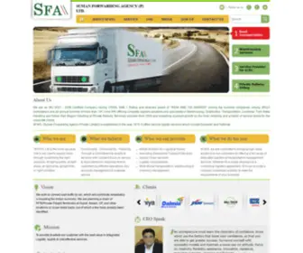 Sfapl.com(Suman Forwarding Agency (P) Ltd) Screenshot