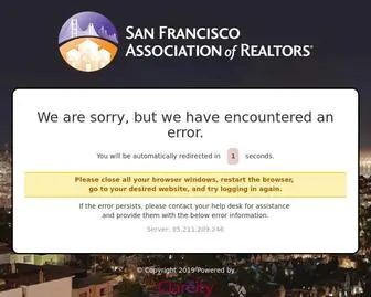 Sfarmls.com(The San Francisco Association of REALTORS®) Screenshot