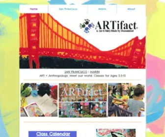 Sfartifact.com(ART Classes For Kids in San Francisco & Corte Madera) Screenshot