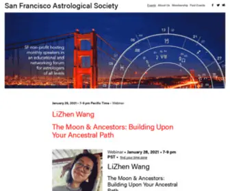 Sfastrologicalsociety.com(San Francisco Astrological Society) Screenshot