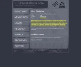 Sfaworkshops.com(SFAWorkshops) Screenshot