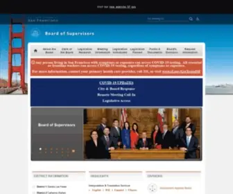 Sfbos.org(Board of Supervisors) Screenshot