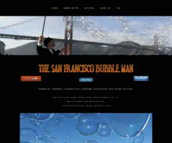 Sfbubbleman.com(Bubble shows for parties and other events) Screenshot