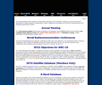SFcgonline.org(Space Frequency Coordination Group) Screenshot