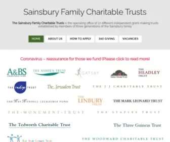SFCT.org.uk(The Sainsbury Family Charitable Trusts) Screenshot