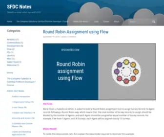 SFDcnotes.com(SFDC Notes) Screenshot