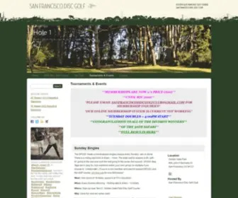 SfdiscGolf.org(San Francisco Disc Golf Club) Screenshot