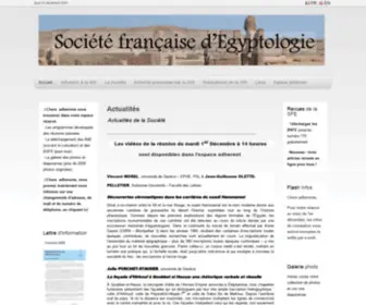 Sfe-Egyptologie.website(Société Française d'Egyptologie) Screenshot