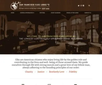 Sfelks.org(San Francisco Elks Lodge No.3) Screenshot