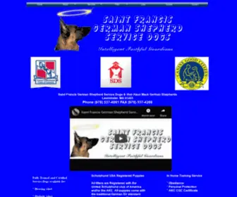 SFGsservicedogs.com(Saint Francis German Shepherd Service Dogs) Screenshot