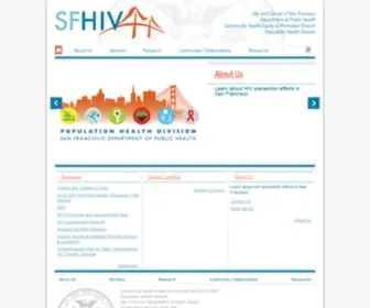 Sfhiv.org(City and County of San Francisco Department of Public Health Community Health Equity &amp; Promotion Branch Population Health Division) Screenshot