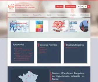 SFhta.org(Société Française d'HyperTension Artérielle) Screenshot