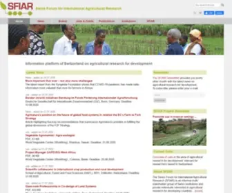 Sfiar.ch(Swiss Forum for International Agricultural Research (SFIAR)) Screenshot
