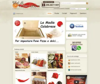 Sfizidicalabria.com(Nduja, Ricette, Prodotti Tipici Calabresi, Vendita On Line) Screenshot