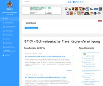 SFKV.ch(Willkommen auf der offiziellen Homepage der Schweizerischen Freien Kegler) Screenshot