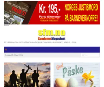 SFM.no(Et tverrpolitisk fritt og uavhengig nettmagasin) Screenshot