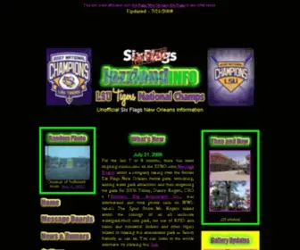 Sfno.com(Unofficial Six Flags New Orleans Information) Screenshot