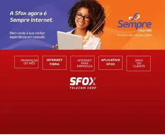 Sfox.com.br(Provedor de Internet Fibra Óptica) Screenshot