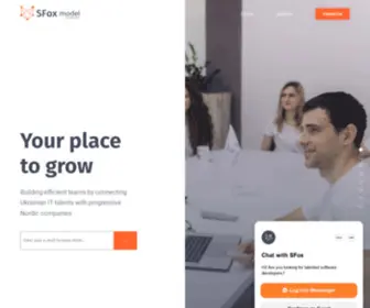 Sfoxmodel.com(Software development company) Screenshot