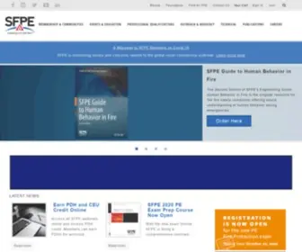 Sfpe.org(Home) Screenshot