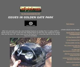 Sfpix.com(Issues in Golden Gate Park) Screenshot