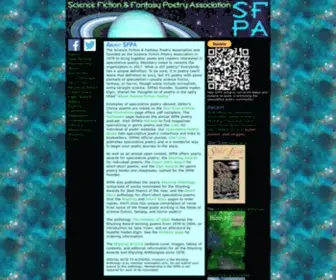 Sfpoetry.com(Science Fiction Poetry Association) Screenshot