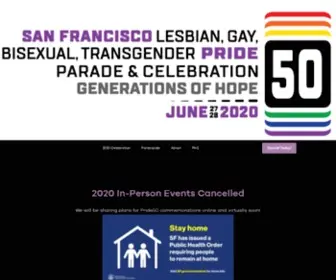 SFpride.org(Pride 50 Is Virtual) Screenshot