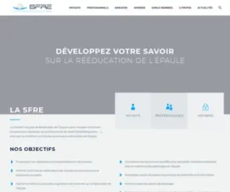 Sfre.org(Société Française de Rééducation de l'Épaule) Screenshot
