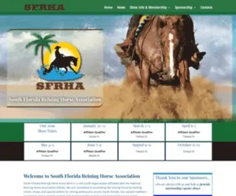 SFrha.com(South Florida Reining Horse Association) Screenshot