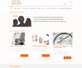 Sfri.fr(SFRI MEDICAL DIAGNOSTICS) Screenshot
