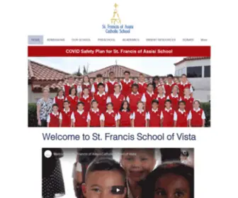 SFS-Vista.org(Saint Francis of Assisi Catholic School) Screenshot