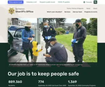 SFsheriff.com(San Francisco Sheriff's Office) Screenshot