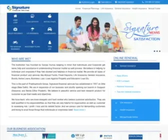 Sfsindia.co.in(Signature Financial Services :SFS) Screenshot