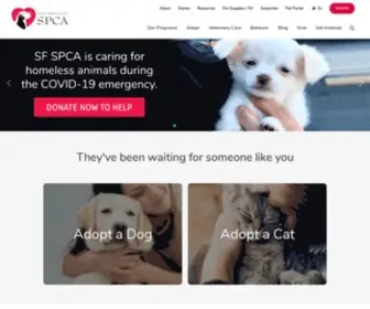 SFSpca.org(SF SPCA) Screenshot