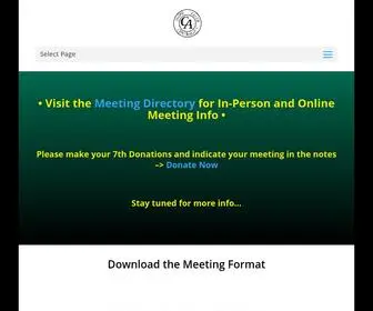 SFvca.org(San Fernando Valley Cocaine Anonymous) Screenshot