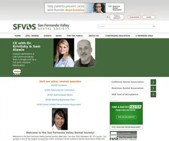 SFVDS.org(San Fernando Valley Dental Society) Screenshot